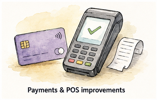 Payments and POS improvements