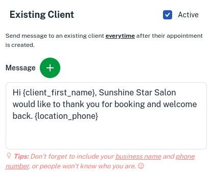 Never miss it: how to send a welcome message to a client